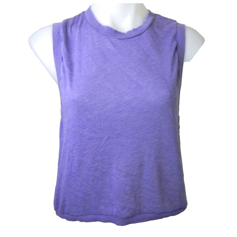 Free People FP Movement XS Tank Top Love Flowy Lightweight Crewneck Purple